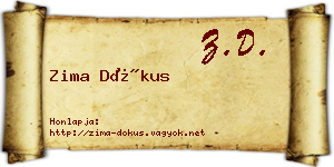 Zima Dókus névjegykártya